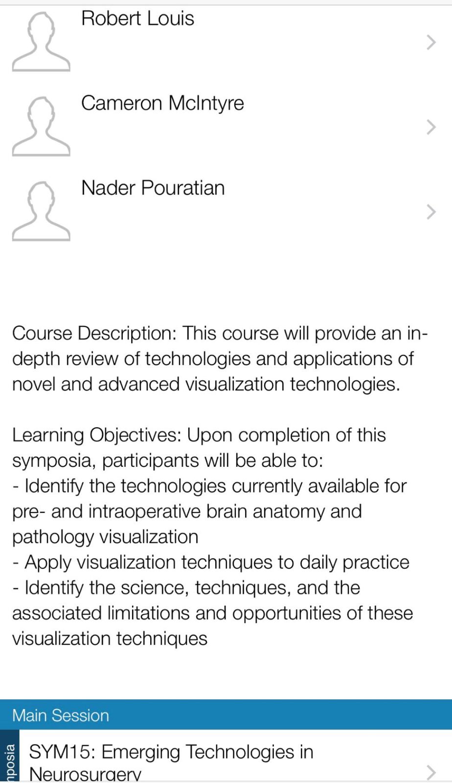 Screenshot of Presentation on Emerging Technologies in Neurosurgery
